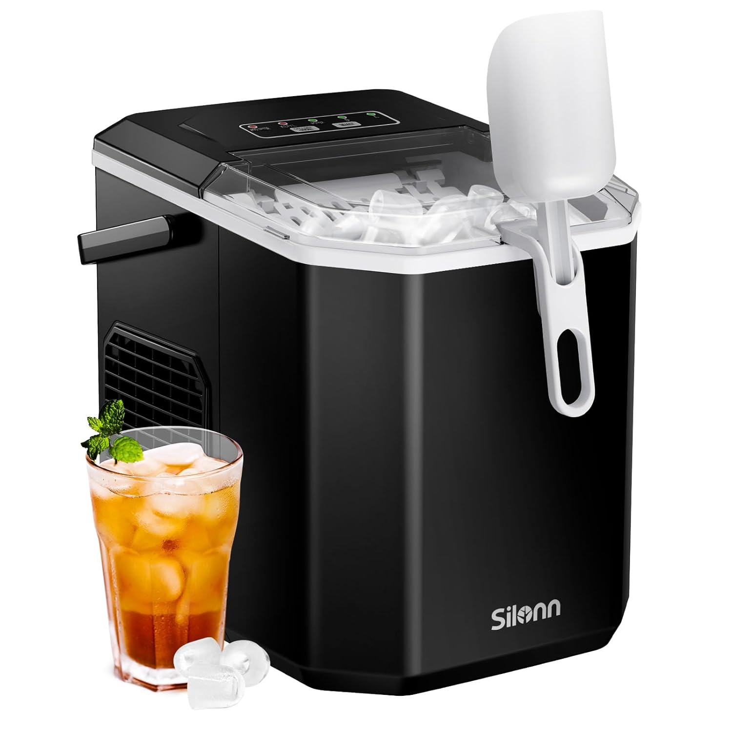 Countertop Bullet Ice Maker with Handle (26 Lbs) – Silonn