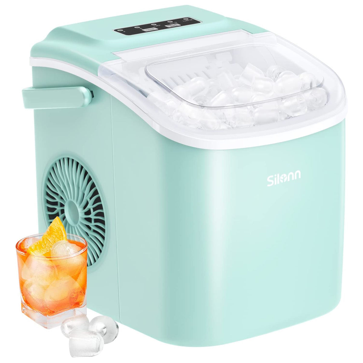 Countertop Bullet Ice Maker with Handle (26 Lbs) – Silonn